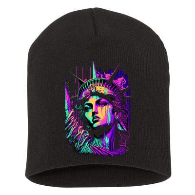 Statue Of Liberty Art Short Acrylic Beanie