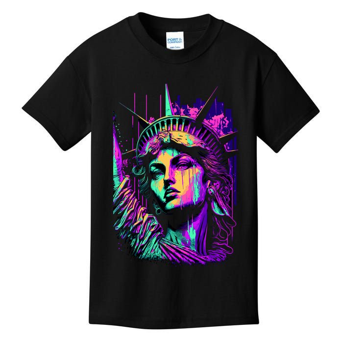 Statue Of Liberty Art Kids T-Shirt
