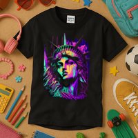 Statue Of Liberty Art Kids T-Shirt