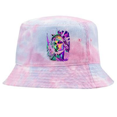 Statue Of Liberty Art Tie-Dyed Bucket Hat