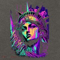 Statue Of Liberty Art Cotton Canvas Backpack