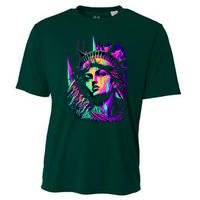 Statue Of Liberty Art Cooling Performance Crew T-Shirt