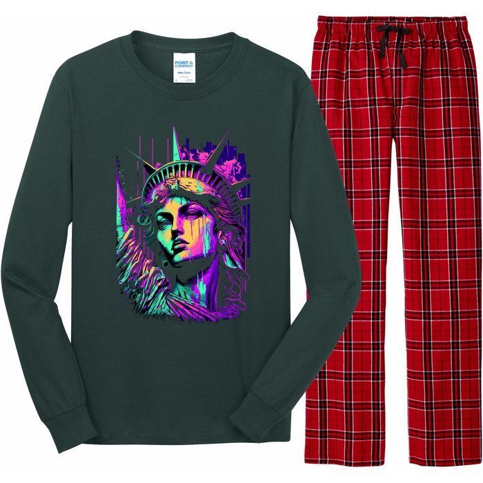 Statue Of Liberty Art Long Sleeve Pajama Set