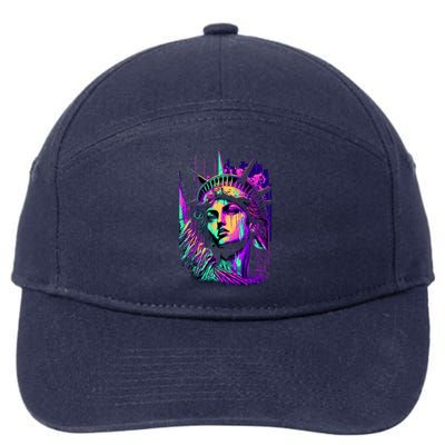 Statue Of Liberty Art 7-Panel Snapback Hat