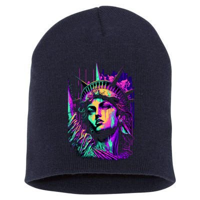 Statue Of Liberty Art Short Acrylic Beanie