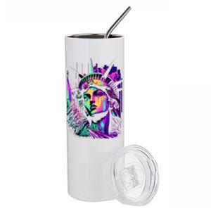 Statue Of Liberty Art Stainless Steel Tumbler