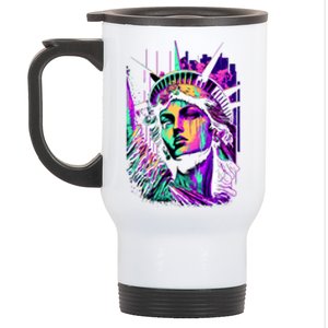 Statue Of Liberty Art Stainless Steel Travel Mug