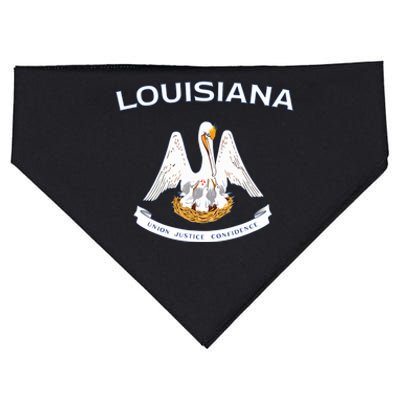 State Of Louisiana Flag Pelican La New Orleans Baton Rouge USA-Made Doggie Bandana