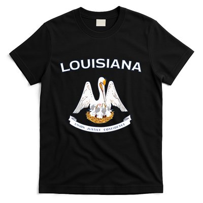 State Of Louisiana Flag Pelican La New Orleans Baton Rouge T-Shirt