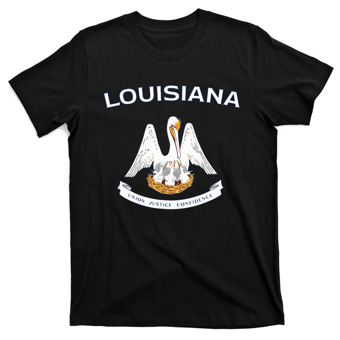 State Of Louisiana Flag Pelican La New Orleans Baton Rouge T-Shirt