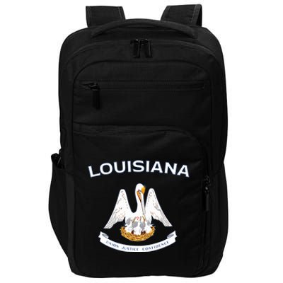 State Of Louisiana Flag Pelican La New Orleans Baton Rouge Impact Tech Backpack