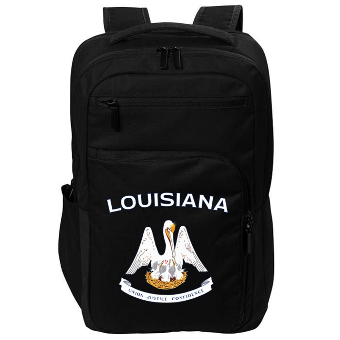 State Of Louisiana Flag Pelican La New Orleans Baton Rouge Impact Tech Backpack