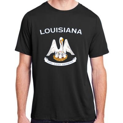 State Of Louisiana Flag Pelican La New Orleans Baton Rouge Adult ChromaSoft Performance T-Shirt