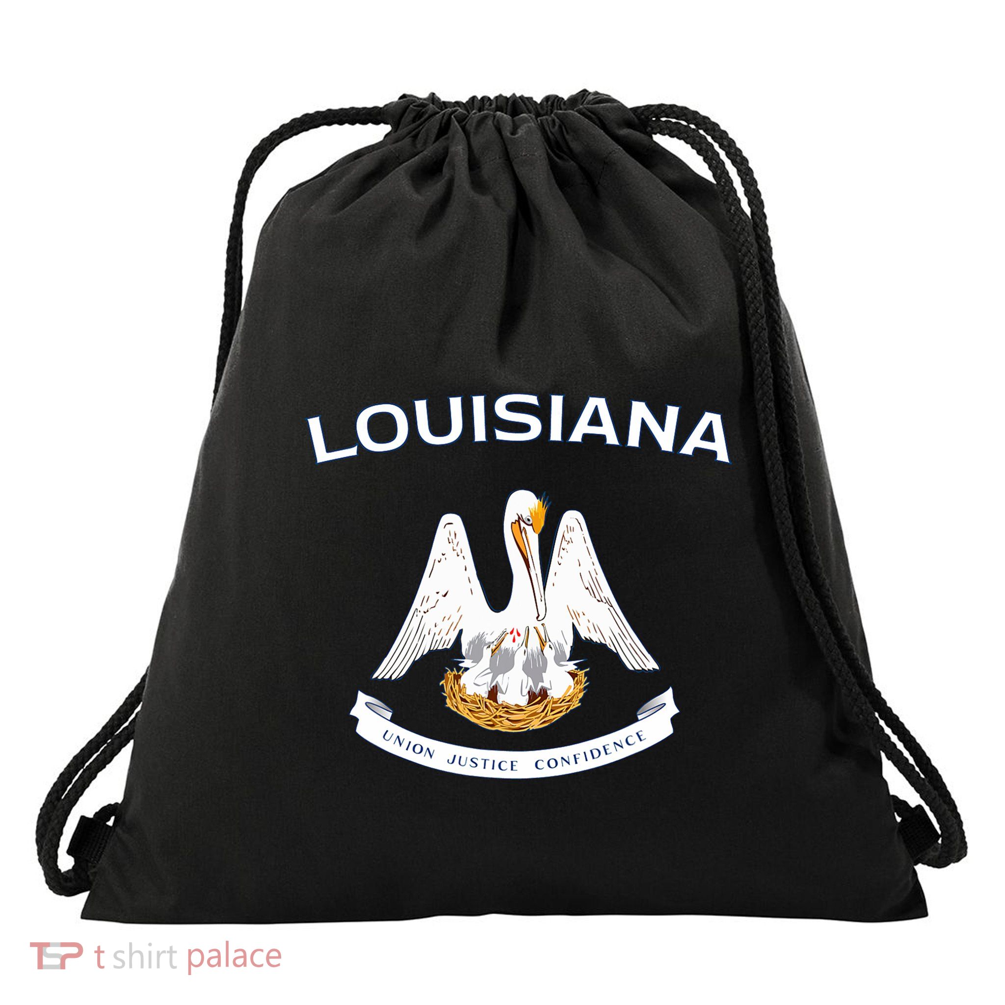 State Of Louisiana Flag Pelican La New Orleans Baton Rouge Drawstring Bag