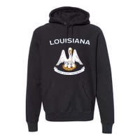 State Of Louisiana Flag Pelican La New Orleans Baton Rouge Premium Hoodie