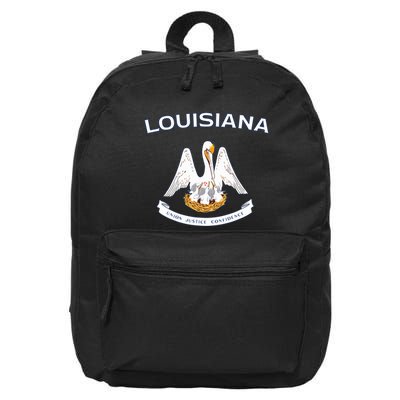 State Of Louisiana Flag Pelican La New Orleans Baton Rouge 16 in Basic Backpack