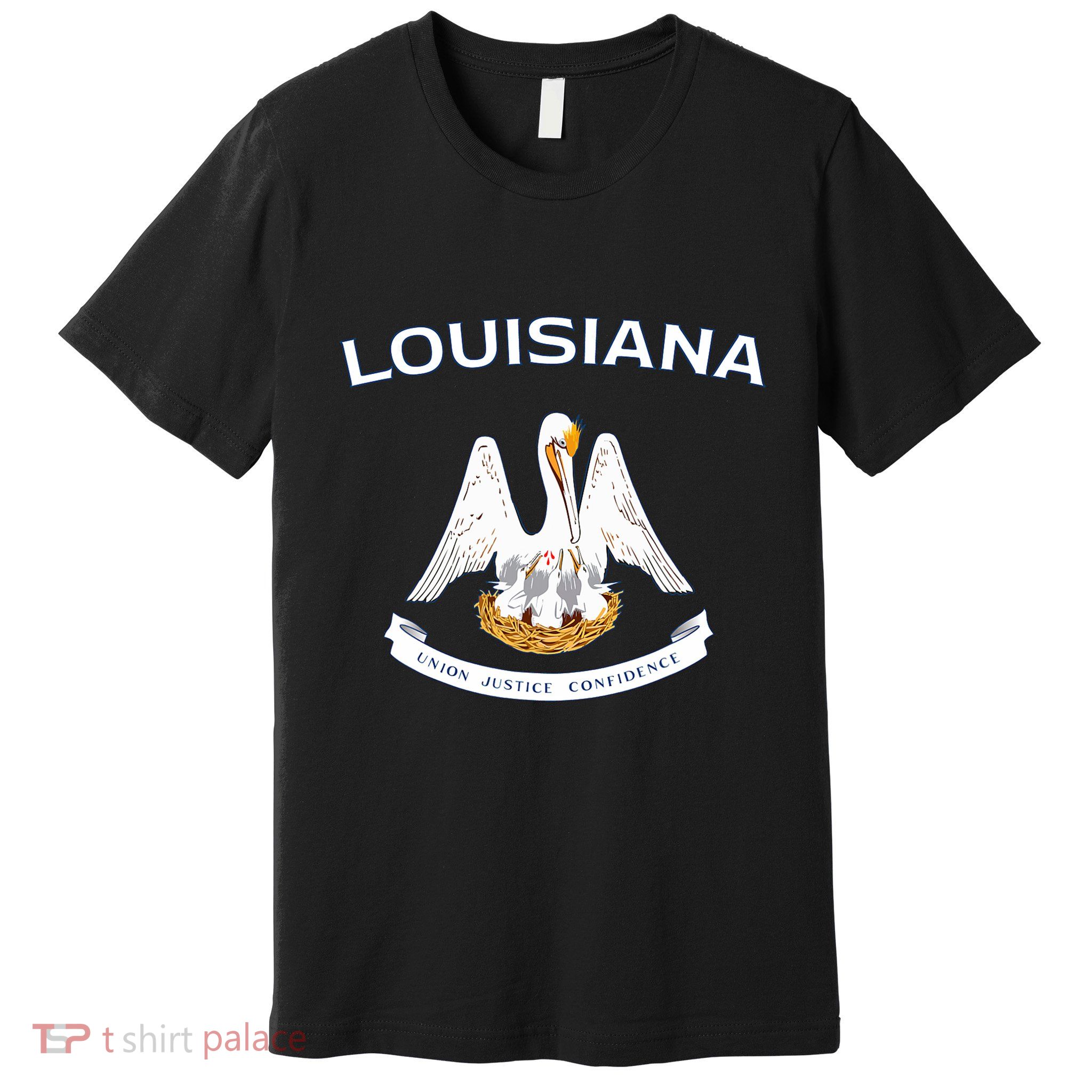 State Of Louisiana Flag Pelican La New Orleans Baton Rouge Premium T-Shirt