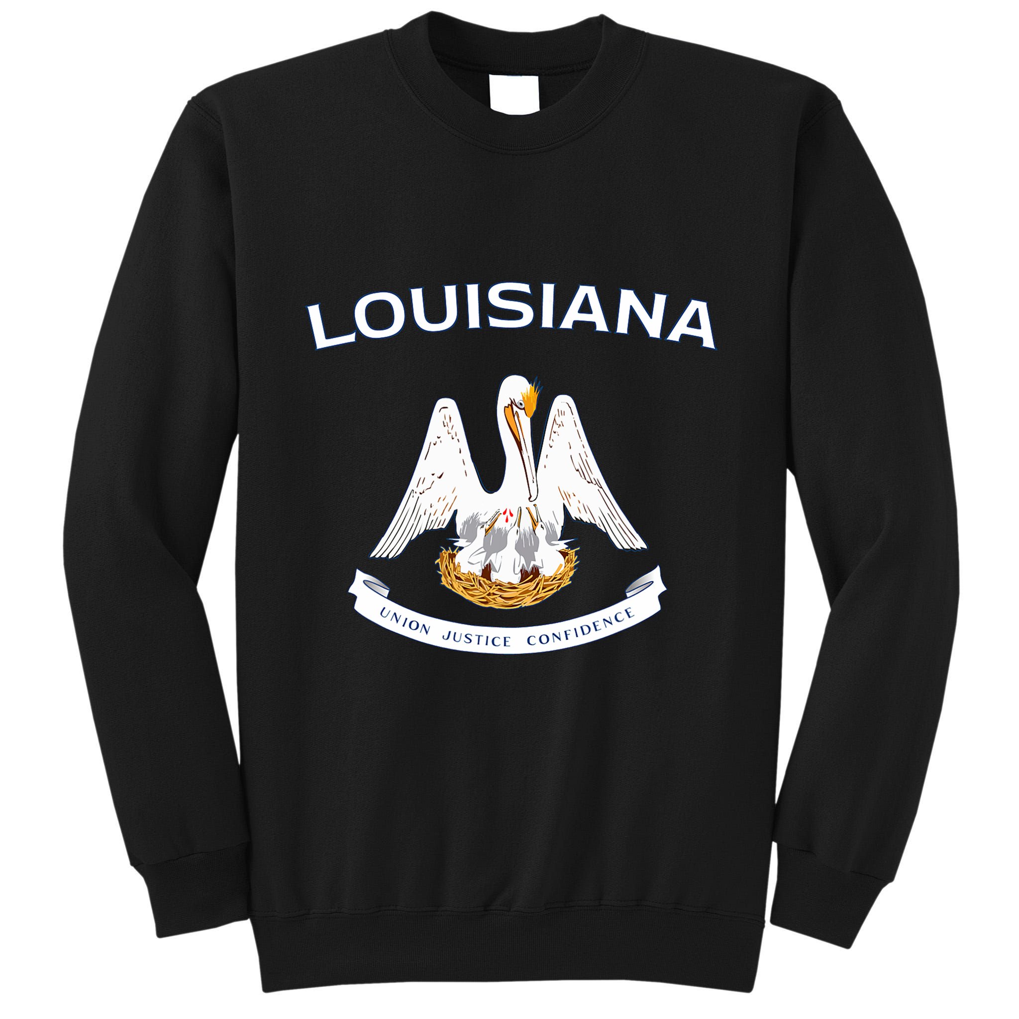 State Of Louisiana Flag Pelican La New Orleans Baton Rouge Tall Sweatshirt