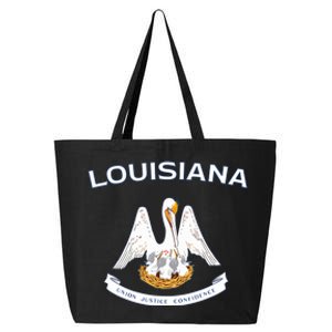 State Of Louisiana Flag Pelican La New Orleans Baton Rouge 25L Jumbo Tote