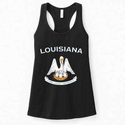 State Of Louisiana Flag Pelican La New Orleans Baton Rouge Womens Tank Top