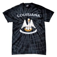 State Of Louisiana Flag Pelican La New Orleans Baton Rouge Tie-Dye T-Shirt