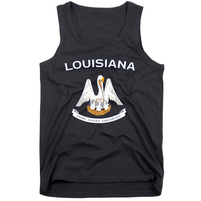 State Of Louisiana Flag Pelican La New Orleans Baton Rouge Tank Top