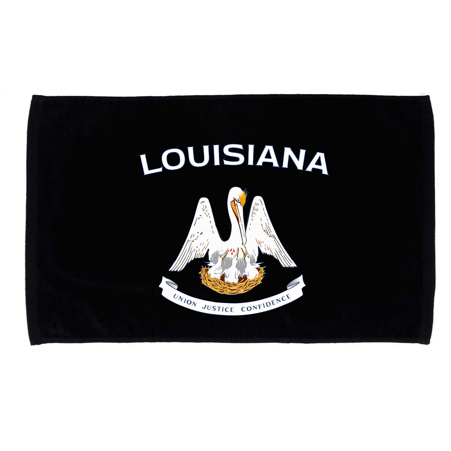 State Of Louisiana Flag Pelican La New Orleans Baton Rouge Microfiber Hand Towel