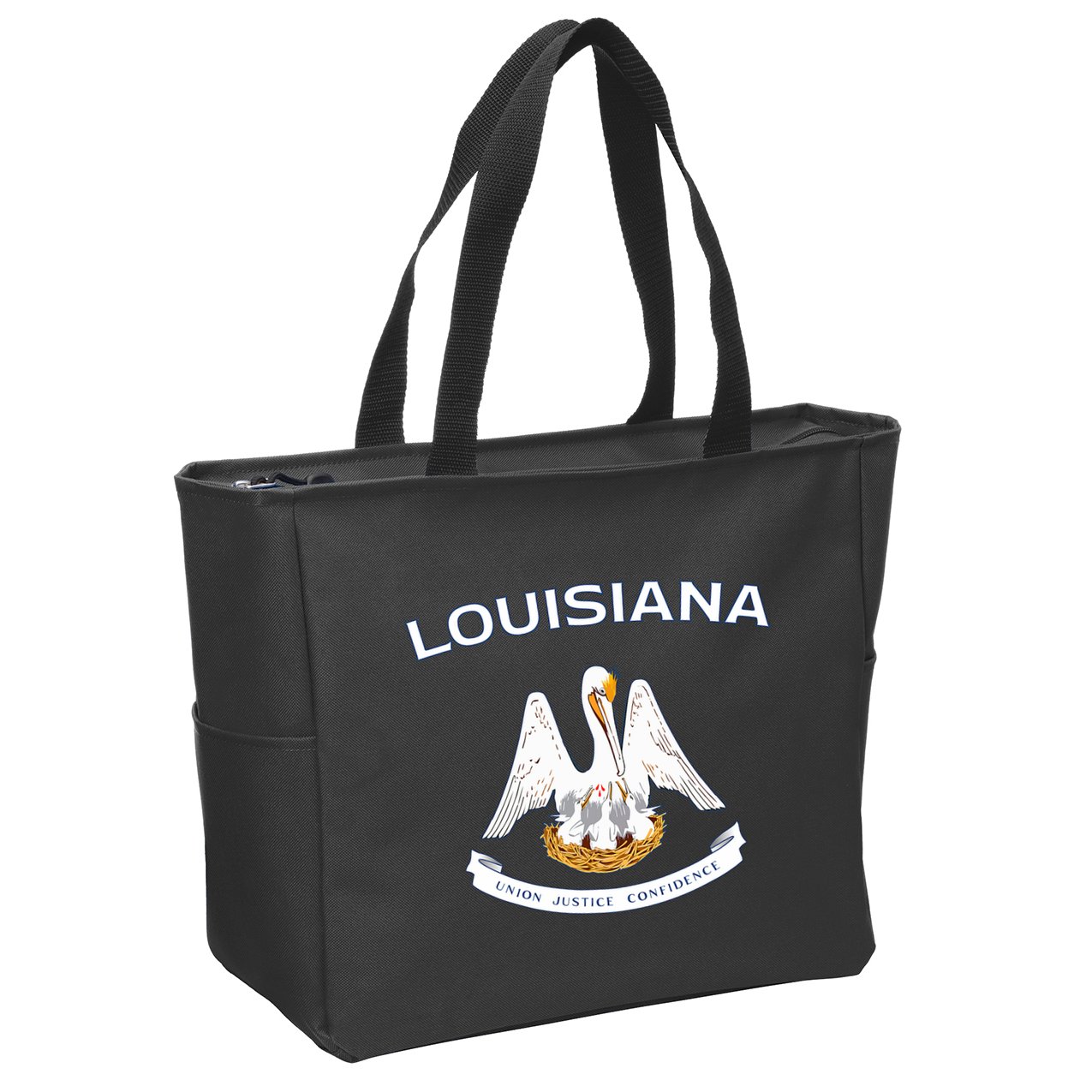 State Of Louisiana Flag Pelican La New Orleans Baton Rouge Zip Tote Bag