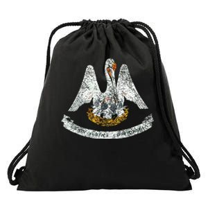 State Of Louisiana Flag Pelican La New Orleans Baton Rouge Drawstring Bag