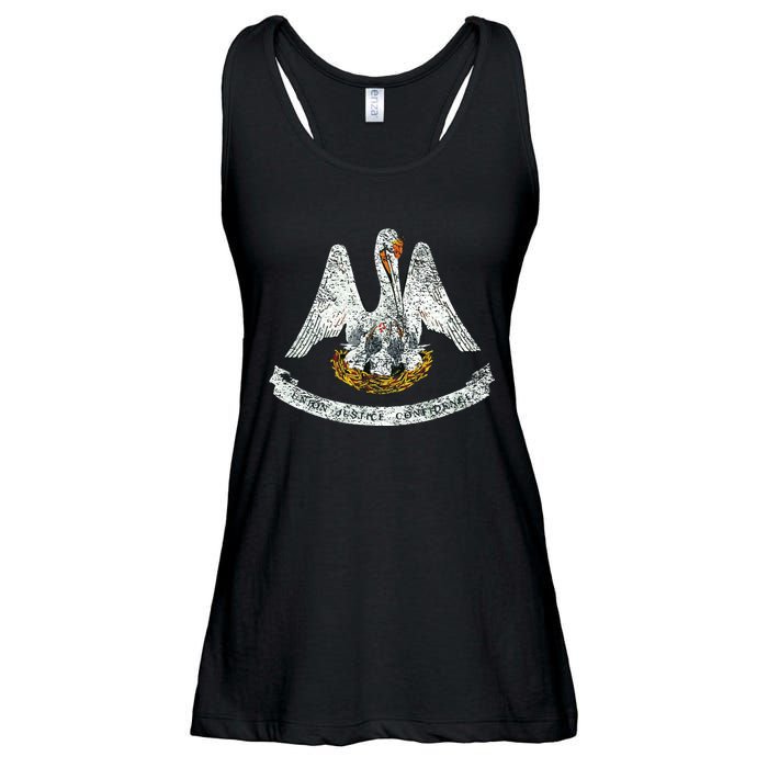 State Of Louisiana Flag Pelican La New Orleans Baton Rouge Ladies Essential Flowy Tank