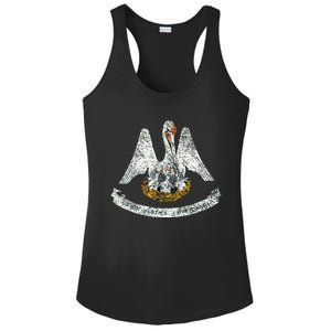 State Of Louisiana Flag Pelican La New Orleans Baton Rouge Ladies PosiCharge Competitor Racerback Tank