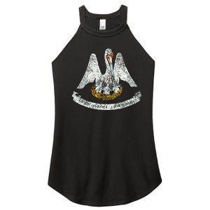 State Of Louisiana Flag Pelican La New Orleans Baton Rouge Women's Perfect Tri Rocker Tank