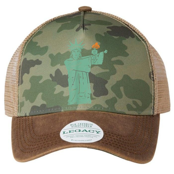 Statue Of Liberty Floss Dance Flossing Patriot Legacy Tie Dye Trucker Hat