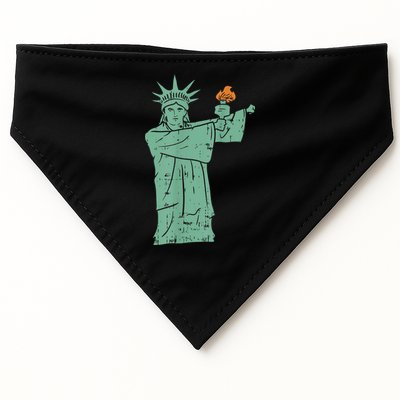 Statue Of Liberty Floss Dance Flossing Patriot USA-Made Doggie Bandana
