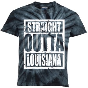 Straight Outta Louisiana Louisiana Funny Idea Kids Tie-Dye T-Shirt