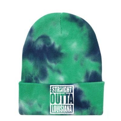 Straight Outta Louisiana Louisiana Funny Idea Tie Dye 12in Knit Beanie