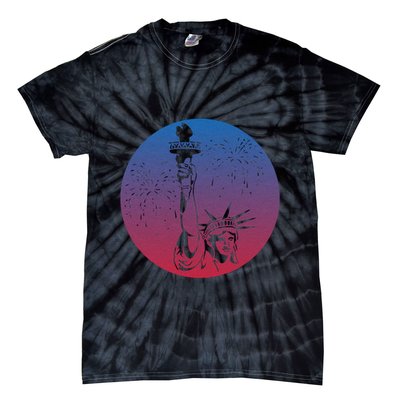 Statue Of Liberty New York Retro Tie-Dye T-Shirt