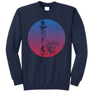 Statue Of Liberty New York Retro Tall Sweatshirt