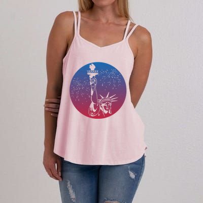 Statue Of Liberty New York Retro Women's Strappy Tank