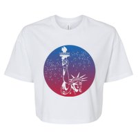 Statue Of Liberty New York Retro Bella+Canvas Jersey Crop Tee