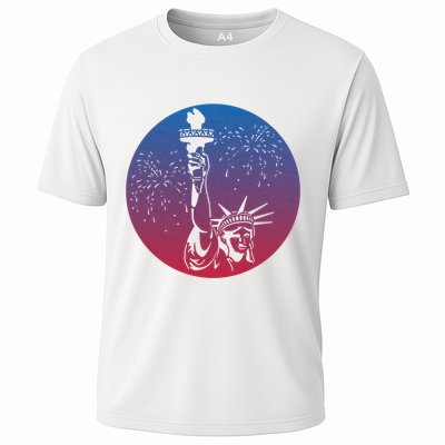 Statue Of Liberty New York Retro Performance Shirt