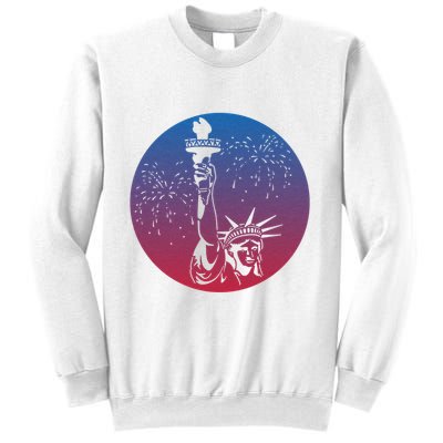 Statue Of Liberty New York Retro Sweatshirt