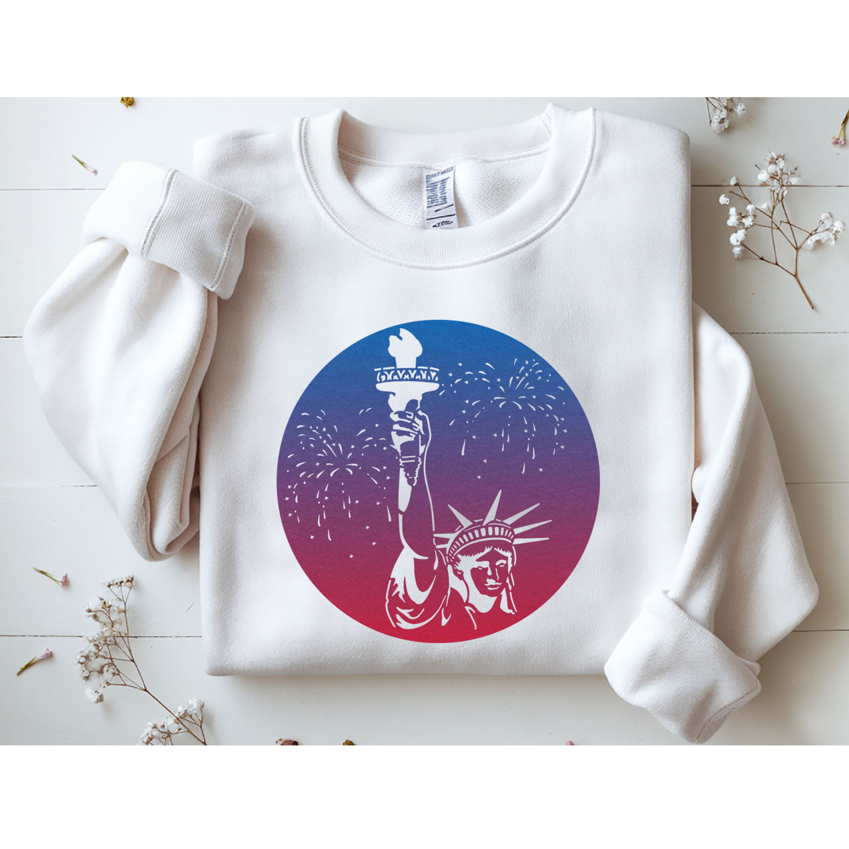 Statue Of Liberty New York Retro Sweatshirt