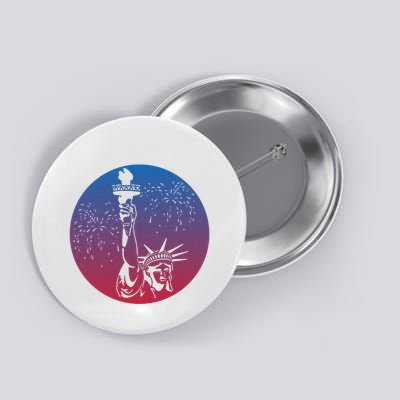 Statue Of Liberty New York Retro Button