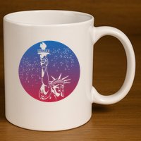 Statue Of Liberty New York Retro 11oz C Handle Ceramic Mug