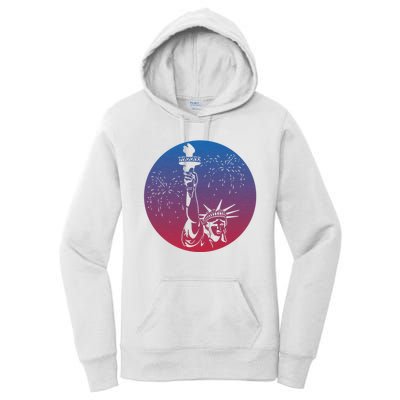 Statue Of Liberty New York Retro Women's Pullover Hoodie