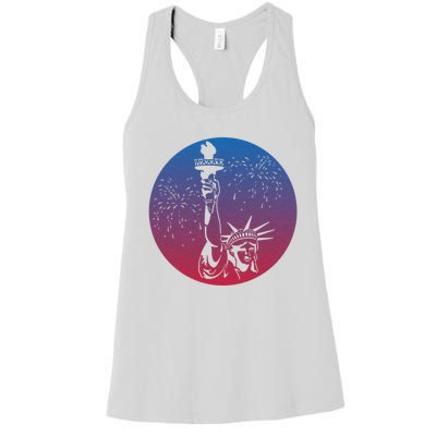 Statue Of Liberty New York Retro Women's Racerback Tank