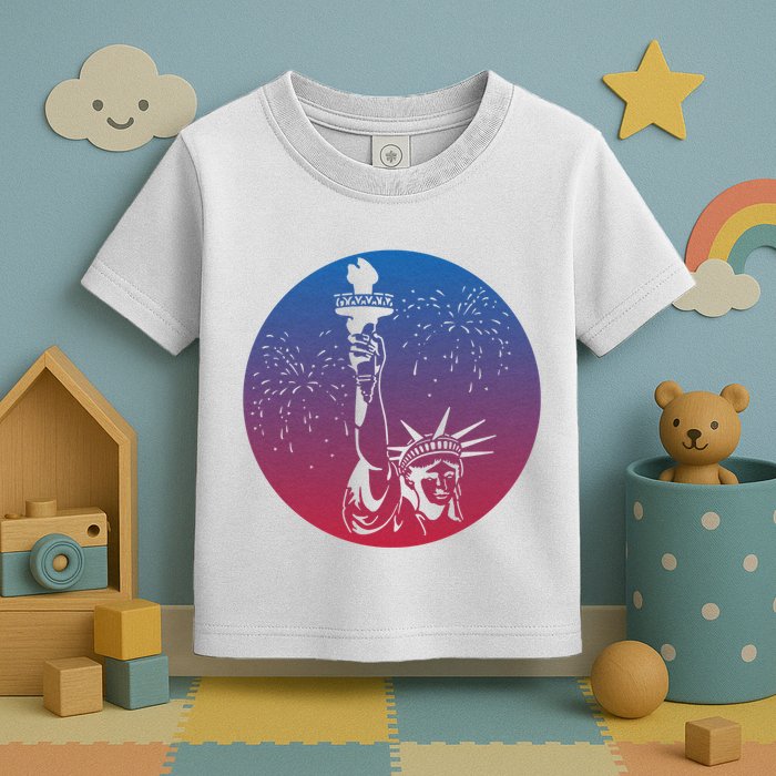 Statue Of Liberty New York Retro Toddler T-Shirt