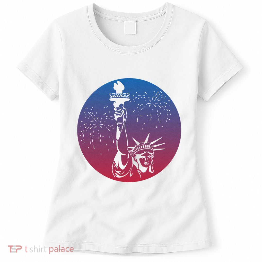 Statue Of Liberty New York Retro Womens T-Shirt