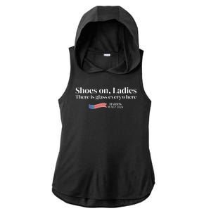 Shoes On Ladies There Is Glass Everywhere Harris Walz 2024 Ladies PosiCharge Tri-Blend Wicking Draft Hoodie Tank